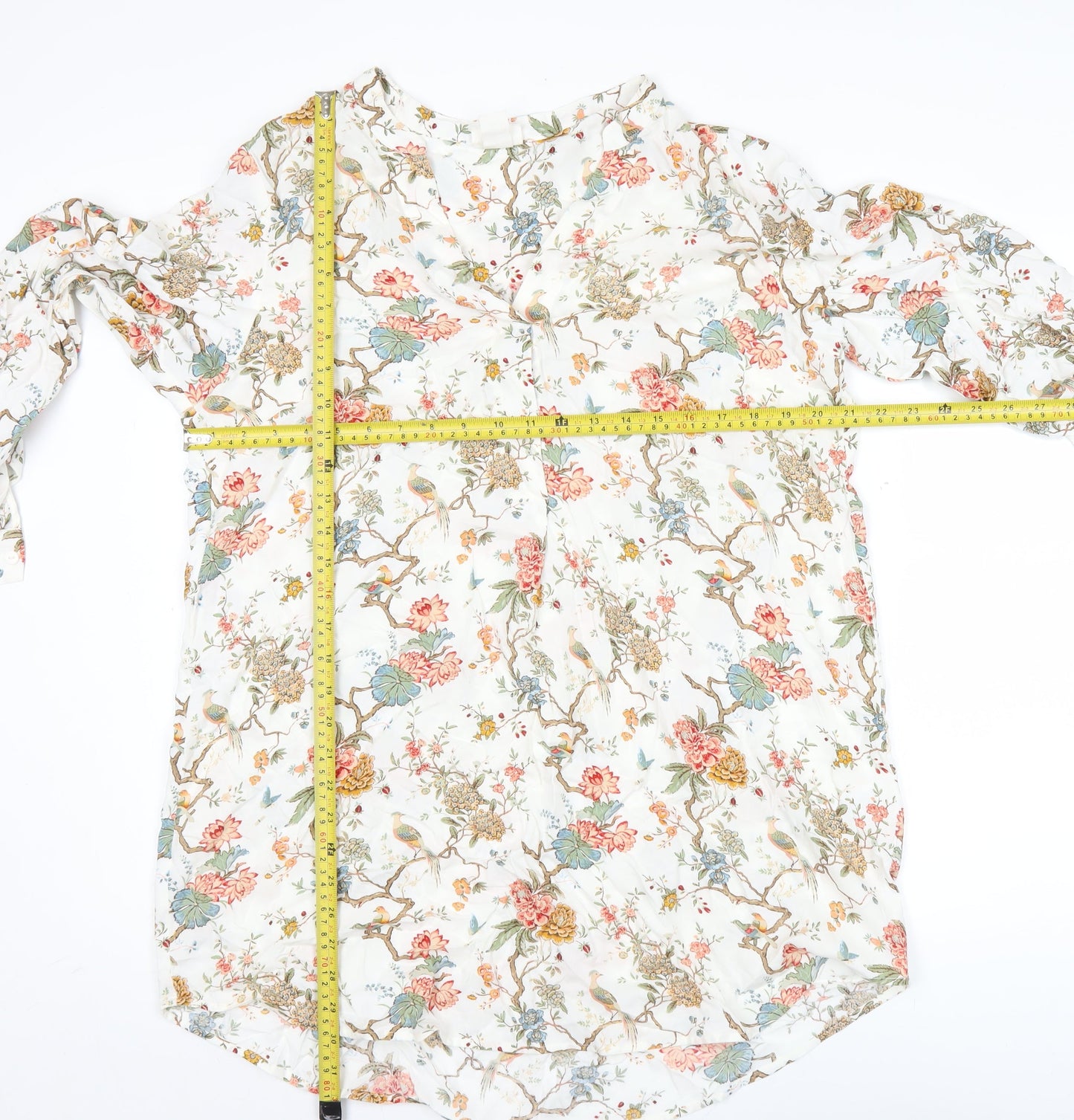 Womens UK Size 8 H&M Multicoloured Tunic Blouse