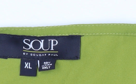 Soup by Sougat Paul Womens Green XL Camisole Tank Top