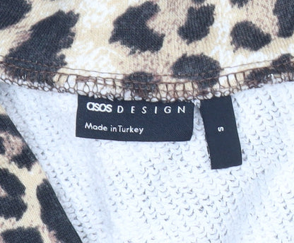 ASOS DESIGN Women’s Brown Leopard Print Cotton Jacket Size 8
