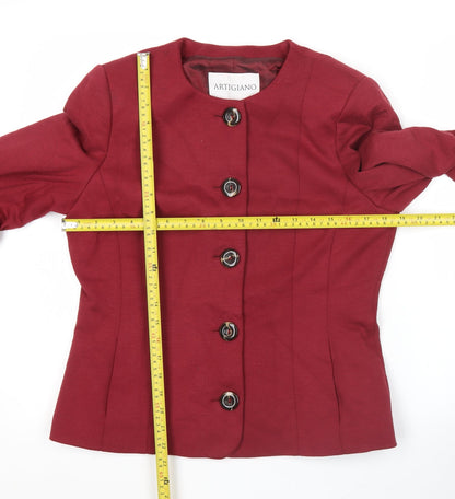 Artigiano Women’s Red Blazer Jacket Size 12 Formal Business Wear