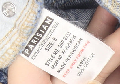 Parisian Women’s Blue Denim Distressed Cut-Off Shorts Size 8