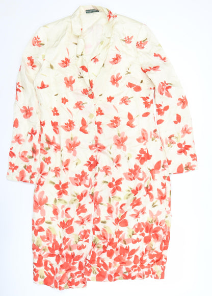 Laura Ashley Womens Floral Kimono Jacket Size 14 Multicoloured Viscose