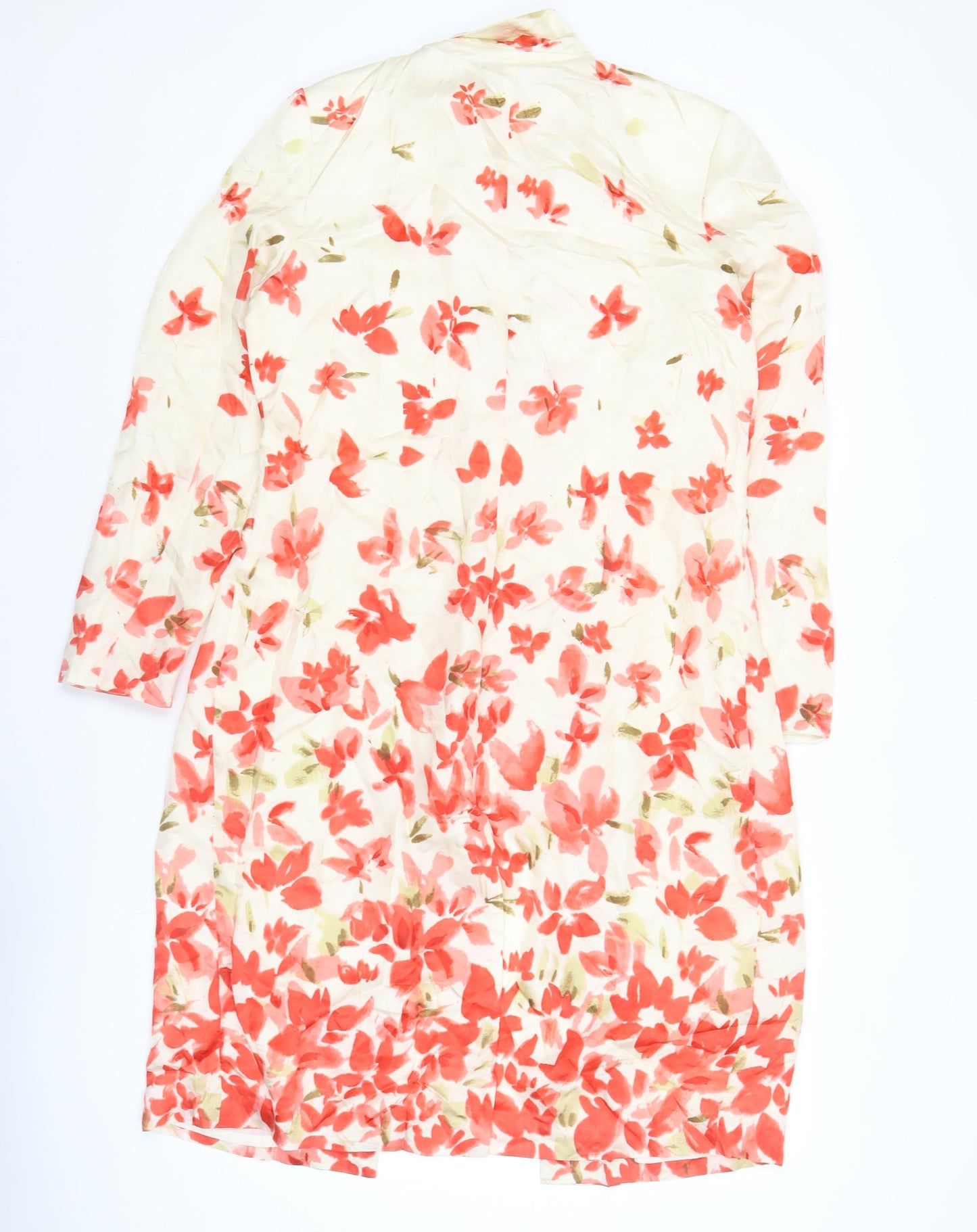 Laura Ashley Womens Floral Kimono Jacket Size 14 Multicoloured Viscose