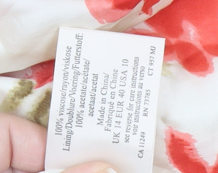 Laura Ashley Womens Floral Kimono Jacket Size 14 Multicoloured Viscose