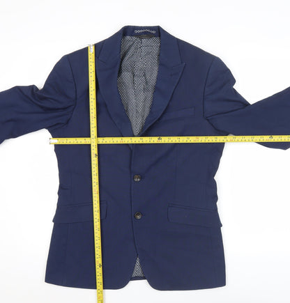 Marks and Spencer Men's Blue Suit Jacket 36S Regular Fit