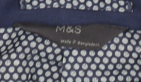 Marks and Spencer Men's Blue Suit Jacket 36S Regular Fit