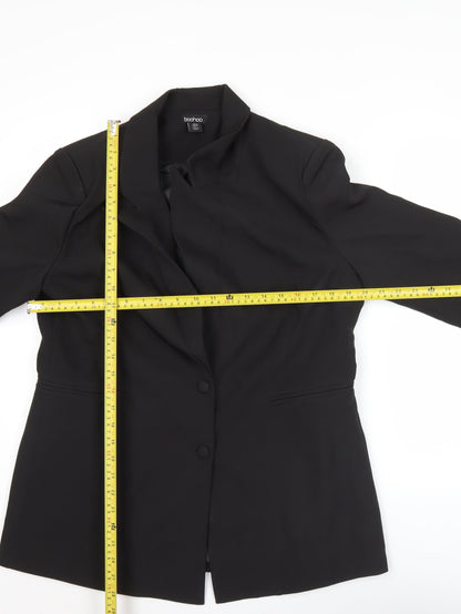 Boohoo Womens Black Size 12 Blazer Jacket Tailored Workwear