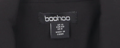 Boohoo Womens Black Size 12 Blazer Jacket Tailored Workwear
