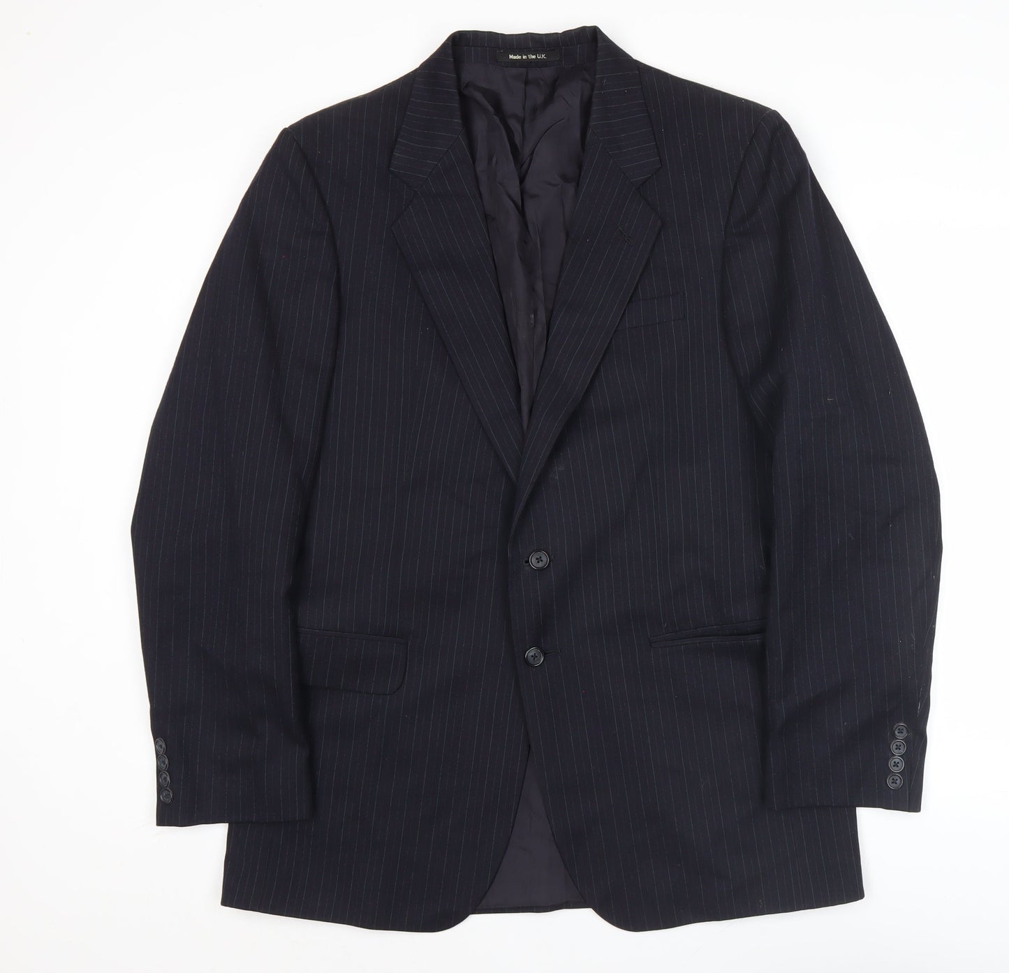 Marks and Spencer St Michael Men’s Navy Pinstripe Wool Jacket 40L