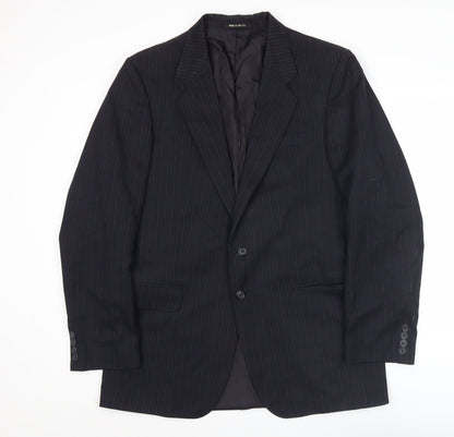 Marks and Spencer St Michael Men’s Navy Pinstripe Wool Jacket 40L