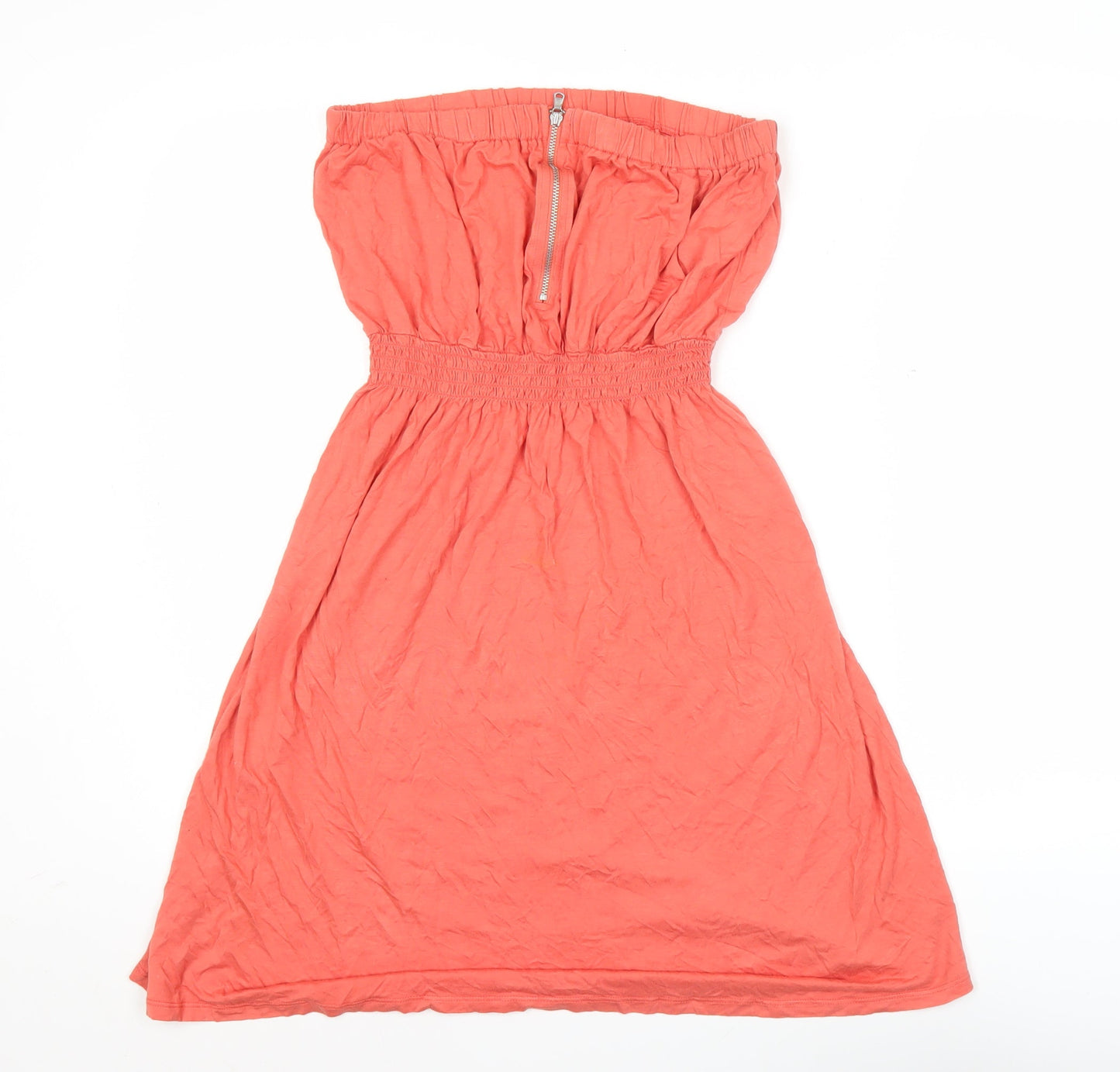 Gap Women’s Orange Strapless Knee Length Casual Dress Size M