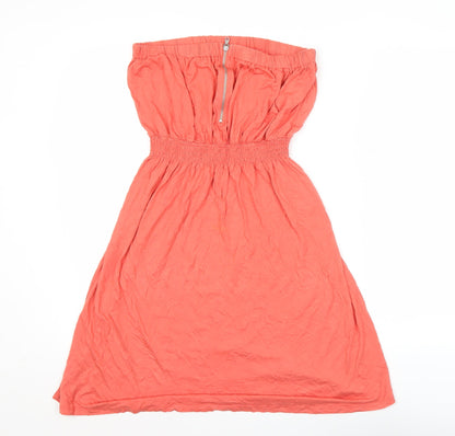 Gap Women’s Orange Strapless Knee Length Casual Dress Size M