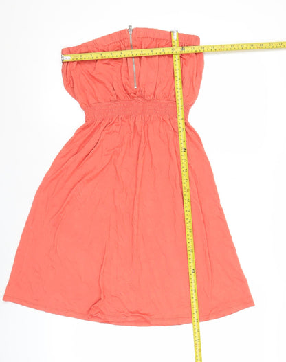 Gap Women’s Orange Strapless Knee Length Casual Dress Size M