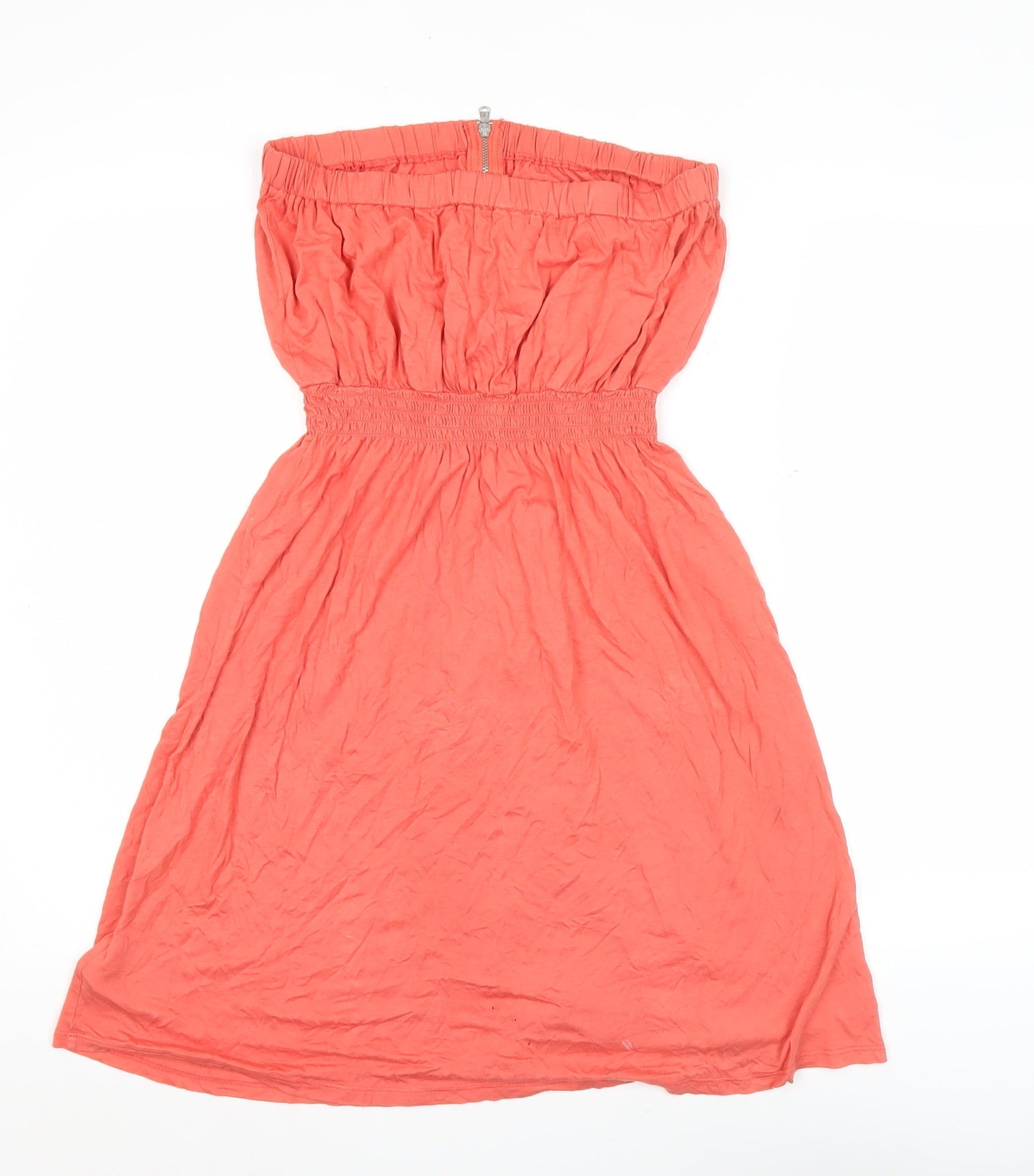 Gap Women’s Orange Strapless Knee Length Casual Dress Size M
