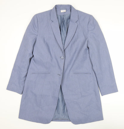 Mackays Women’s Blue Size 14 Longline Blazer Coat Jacket