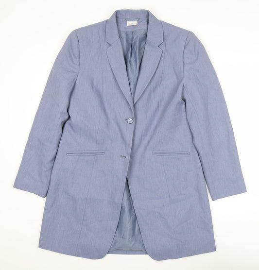 Mackays Women’s Blue Size 14 Longline Blazer Coat Jacket