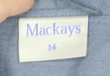 Mackays Women’s Blue Size 14 Longline Blazer Coat Jacket