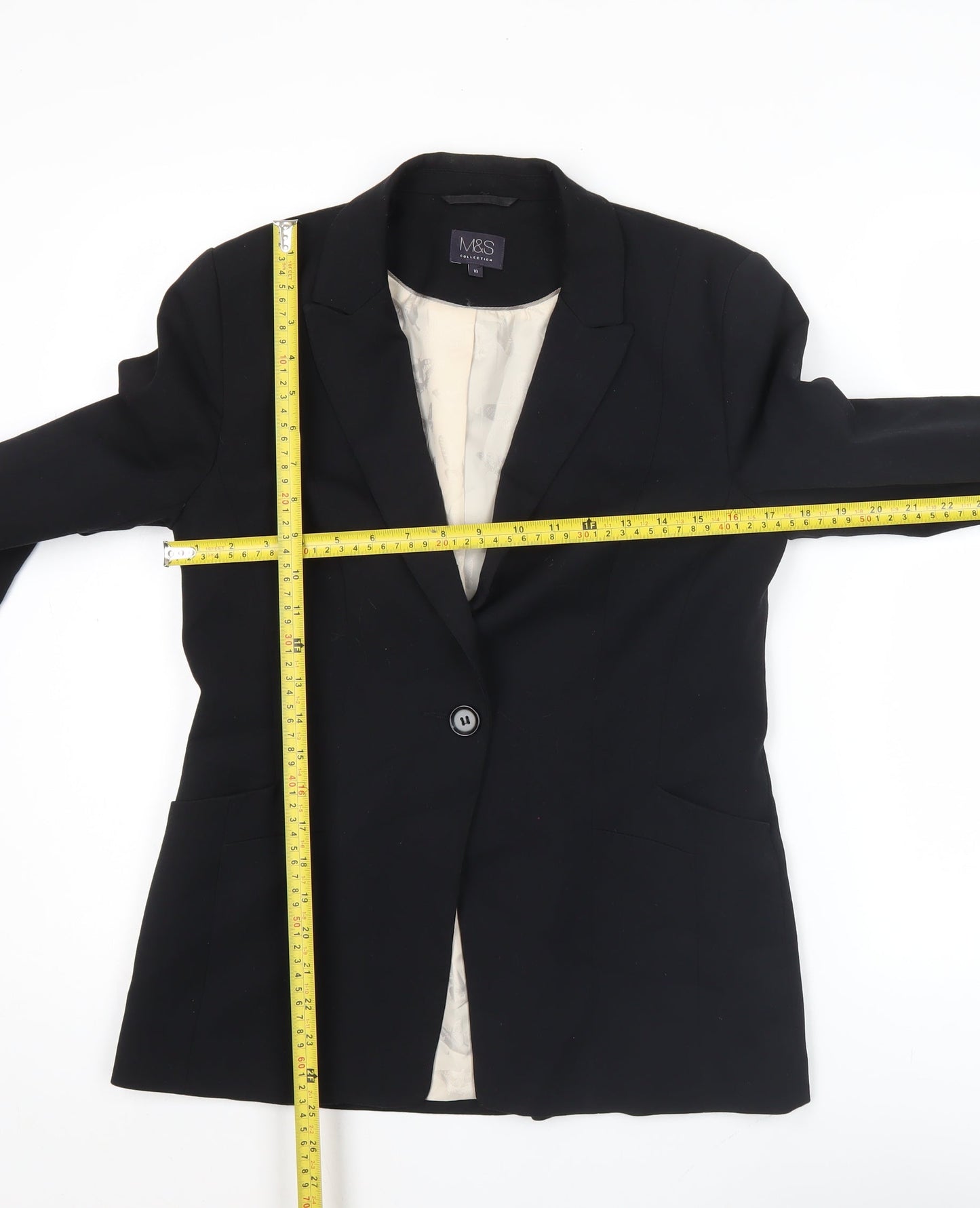 Marks and Spencer Women Black Size 10 Blazer Jacket Workwear