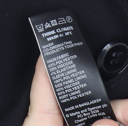 Marks and Spencer Women Black Size 10 Blazer Jacket Workwear