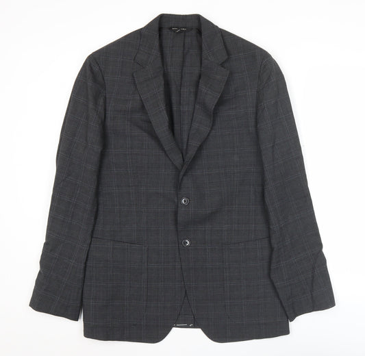 Banana Republic Men’s Grey Check 38R Blazer Jacket Formal