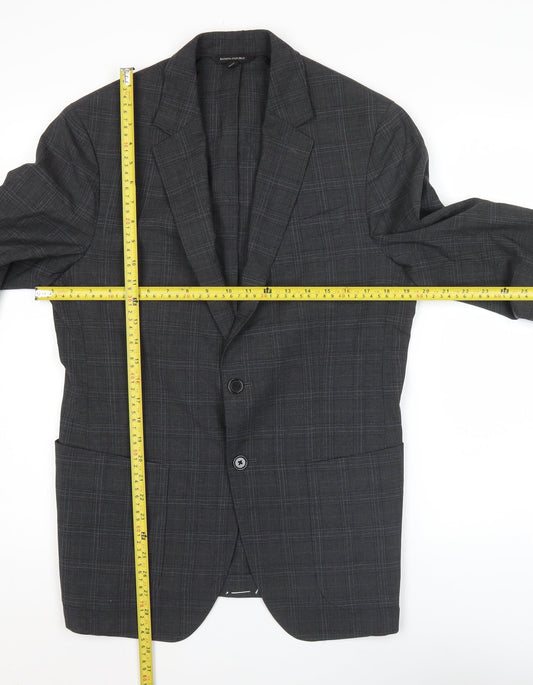Banana Republic Men’s Grey Check 38R Blazer Jacket Formal