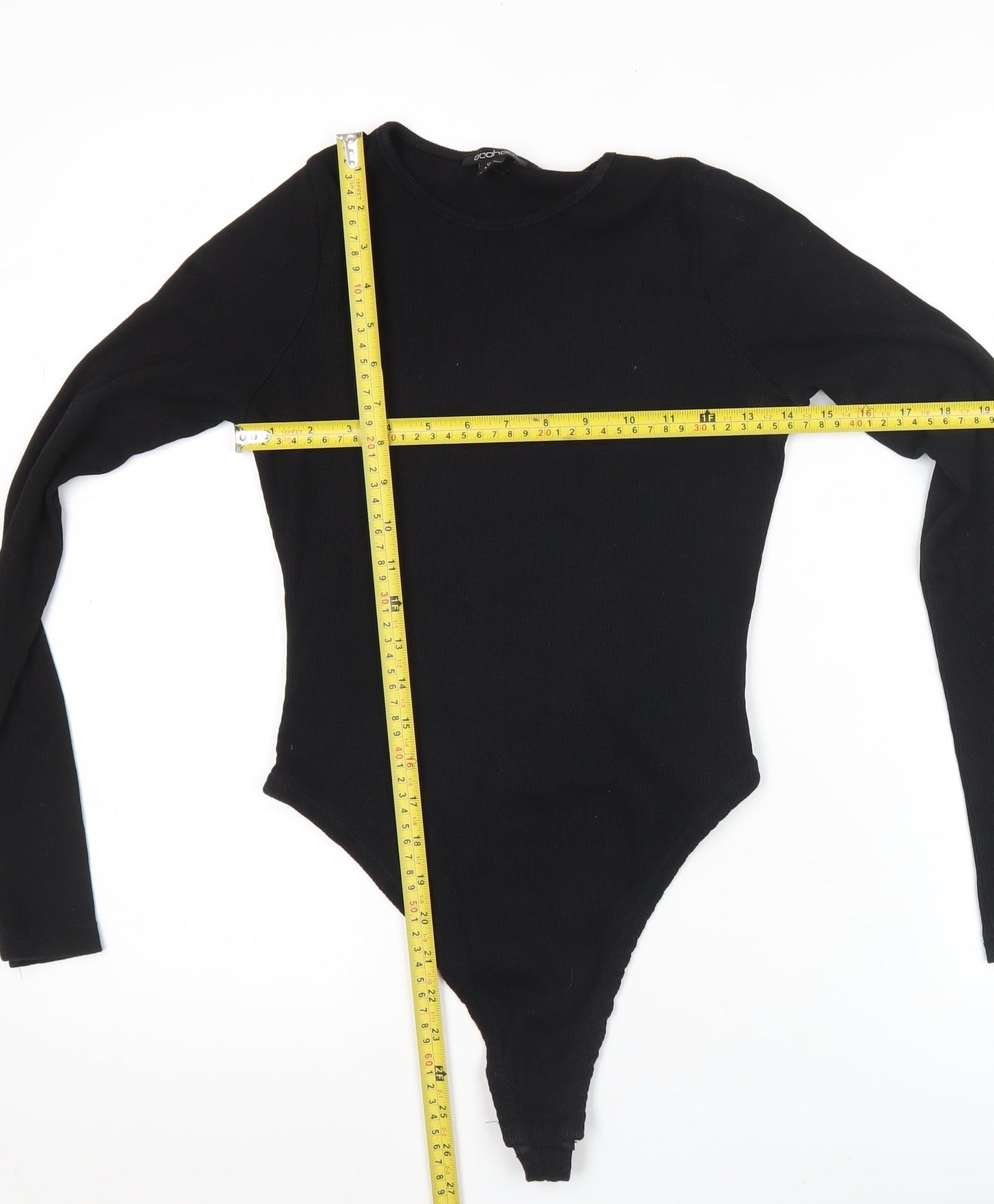 Boohoo Women’s Black Long Sleeve Slim Fit Bodysuit UK 6