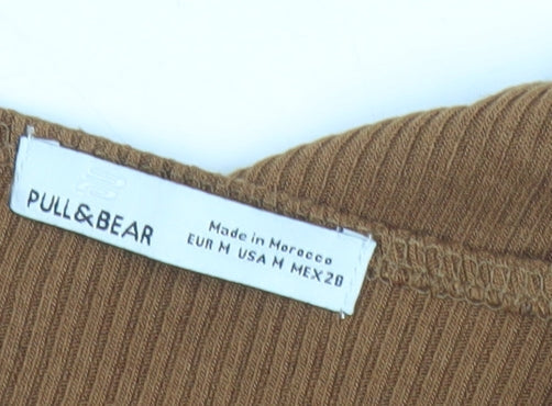 Pull & Bear Women’s Brown Slip Dress Size 12 Mini Stretch