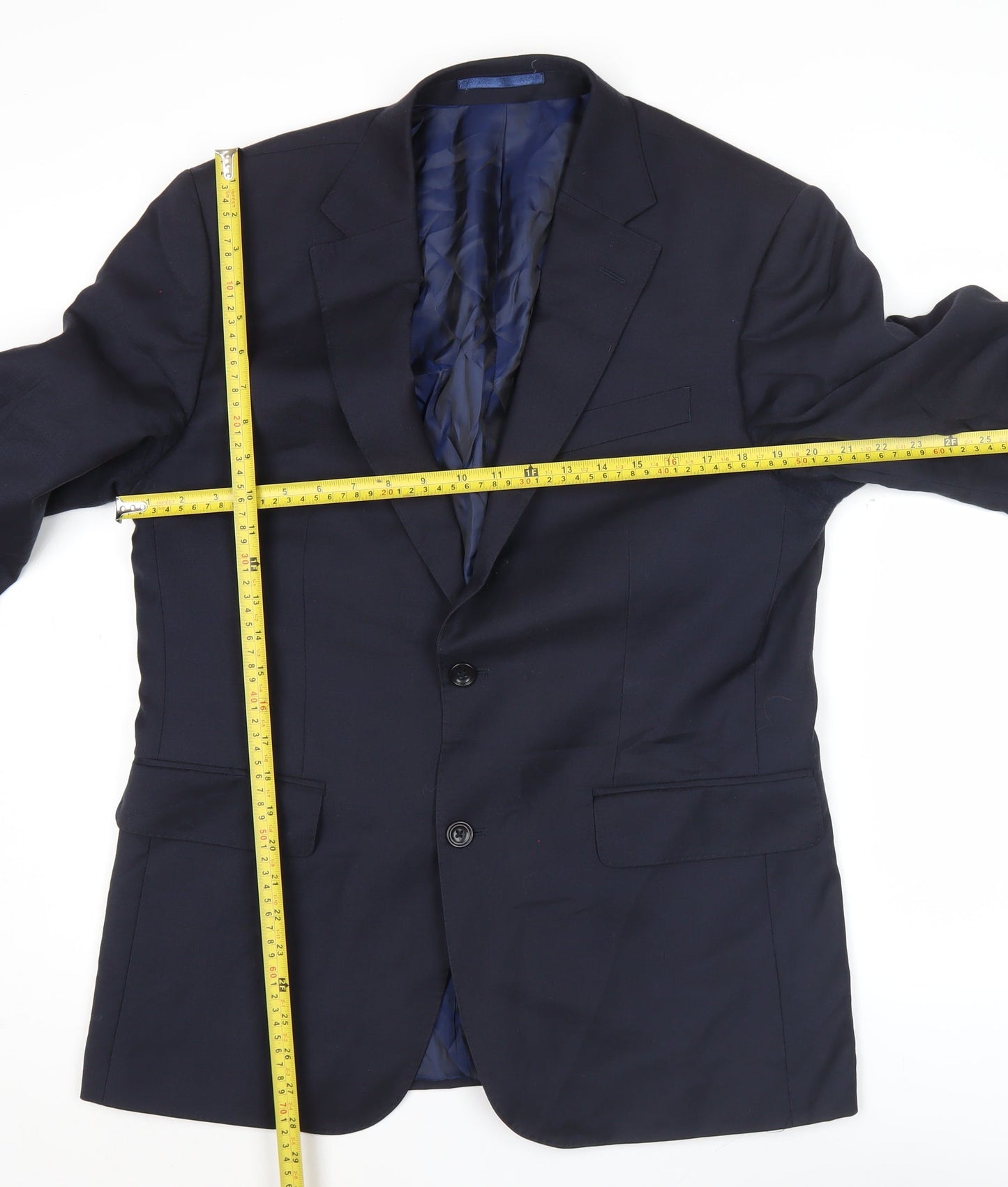 Charles Tyrwhitt Men’s Navy Blue Slim Fit Wool Blazer Jacket 40R