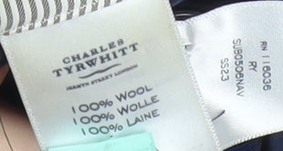 Charles Tyrwhitt Men’s Navy Blue Slim Fit Wool Blazer Jacket 40R