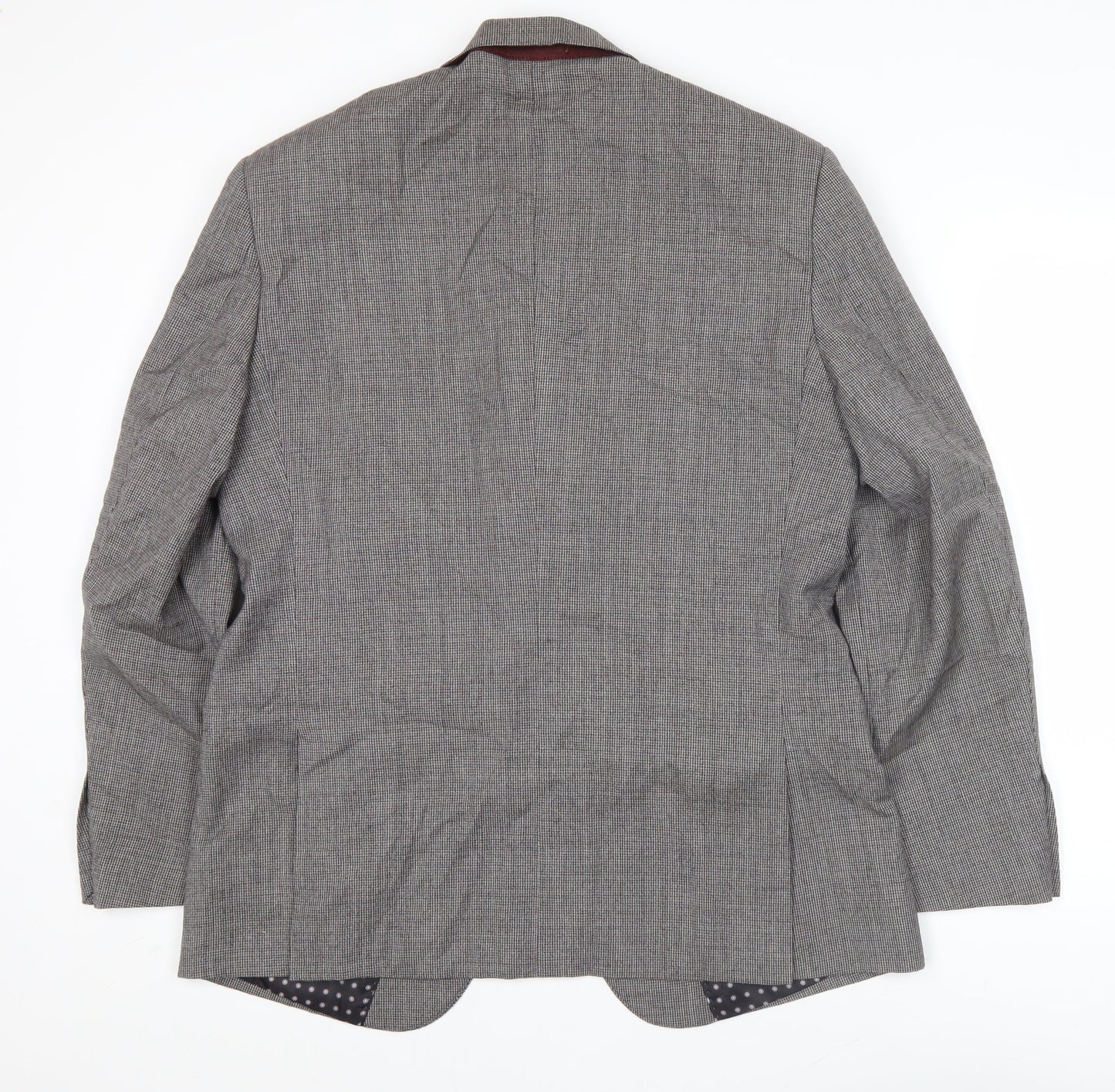 Skopes Men's Grey Check Wool Blazer 40R Slim Fit Jacket
