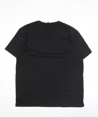 Womens UK Size 22 ROMWE Black Basic T-Shirt