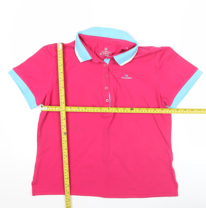 Catmandoo Womens Pink Polo Shirt M Short Sleeve Cotton Blend
