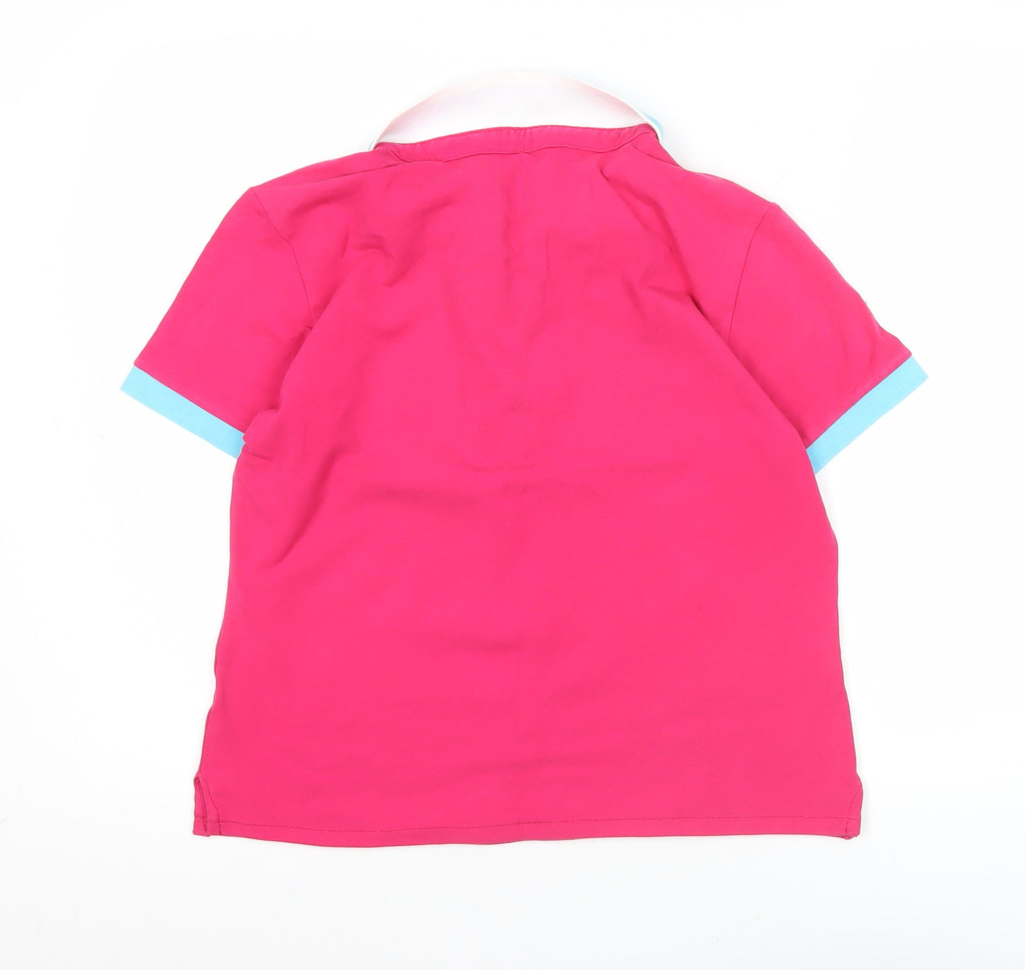 Catmandoo Womens Pink Polo Shirt M Short Sleeve Cotton Blend