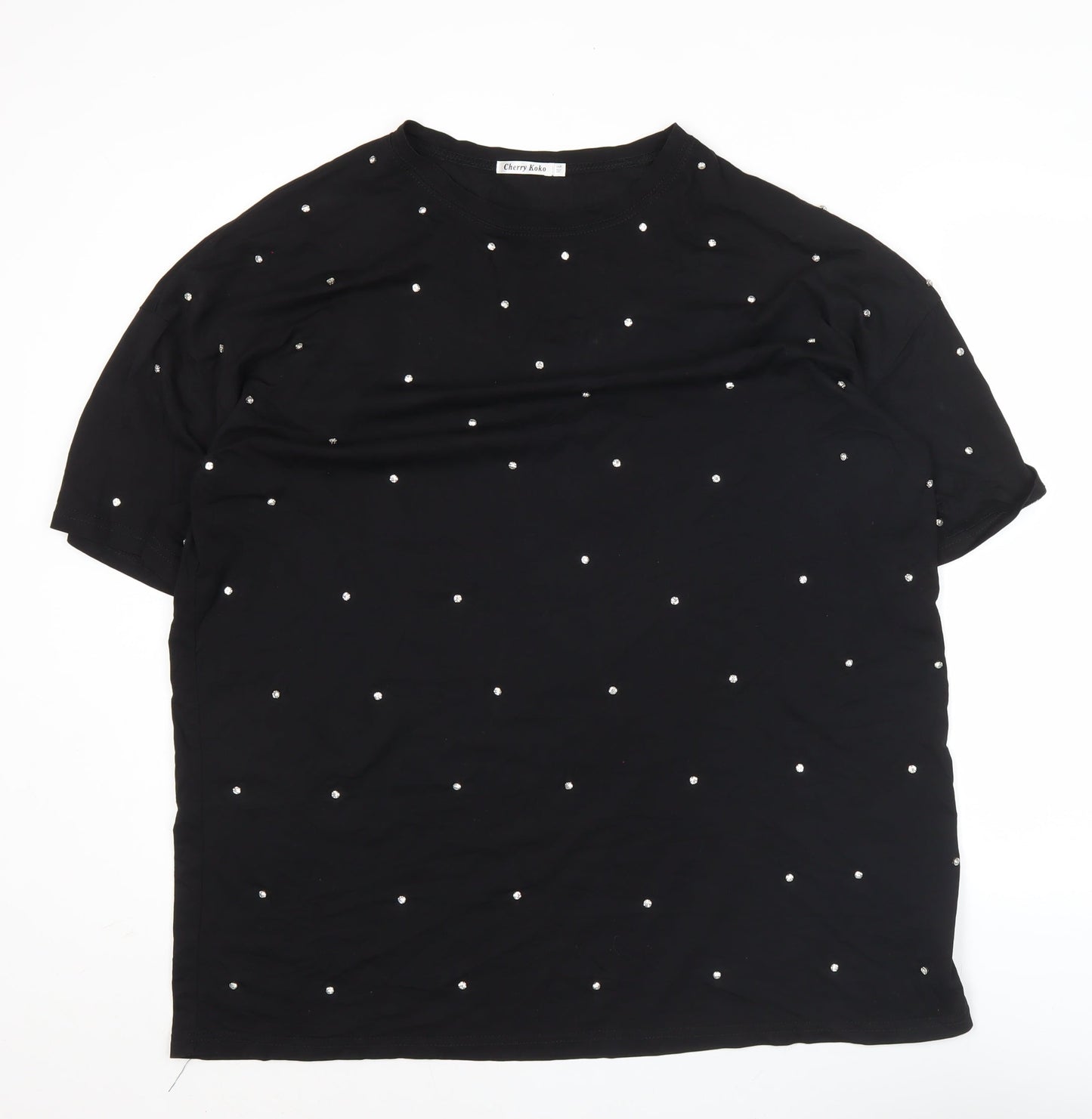 Womens UK Size M Cherry Koko Black Basic T-Shirt