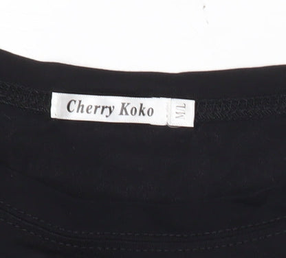 Womens UK Size M Cherry Koko Black Basic T-Shirt
