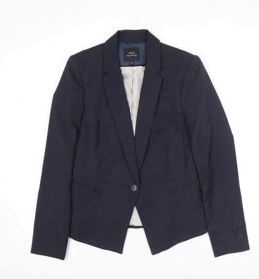 Next Women’s Blue Tailored Blazer Size 12 Slim Fit Jacket