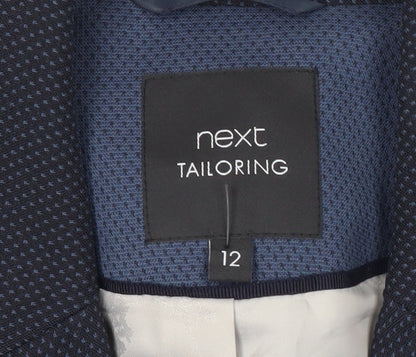 Next Women’s Blue Tailored Blazer Size 12 Slim Fit Jacket