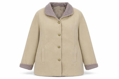 Gabriella Vicenza Womens Beige Coat Size 16/18 Classic Overcoat