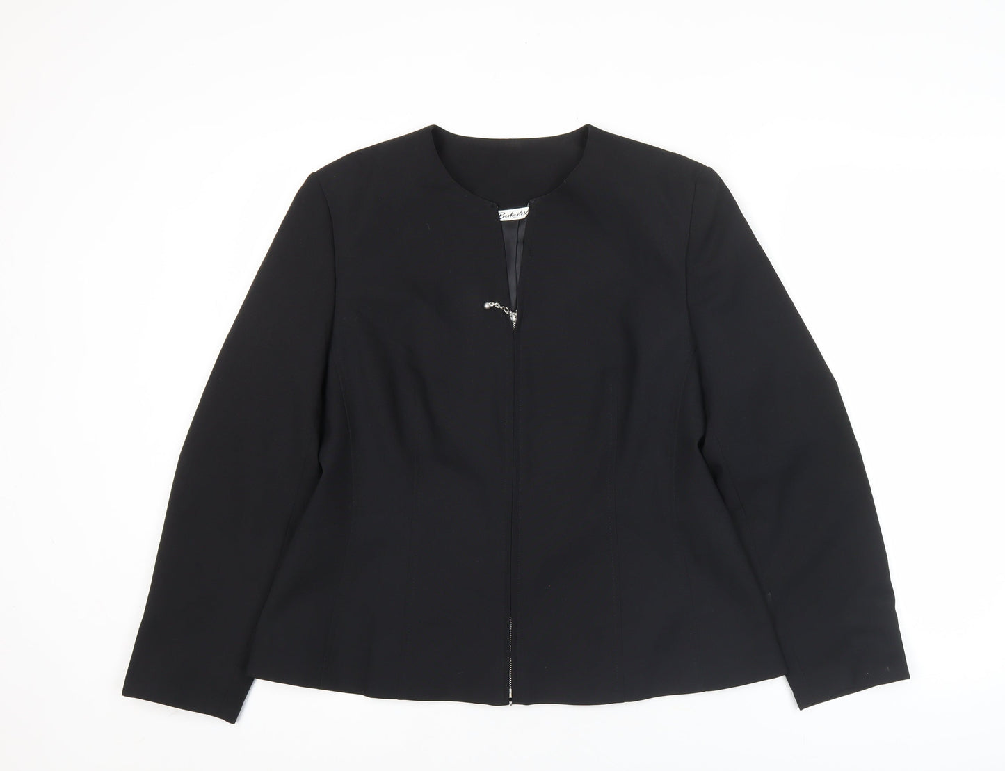 Berkertx Womens Black Size 12 Tailored Suit Jacket Work Business Formal