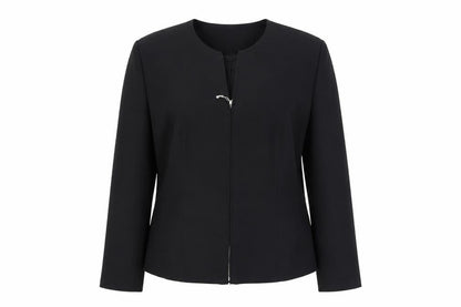 Berkertx Womens Black Size 12 Tailored Suit Jacket Work Business Formal