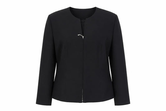 Berkertx Womens Black Size 12 Tailored Suit Jacket Work Business Formal