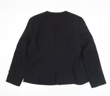 Berkertx Womens Black Size 12 Tailored Suit Jacket Work Business Formal