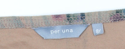 Marks and Spencer Women’s Beige Floral Wrap Midi Skirt Size 8