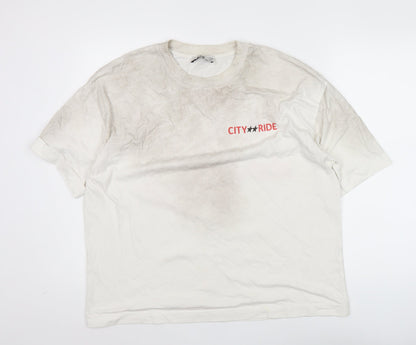 ProJeva Men's White Medium City Ride Rodeo Graphic T-Shirt