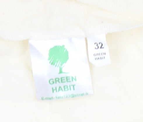 Green Habit Women’s Ivory Green A-Line Cotton Skirt Size 4
