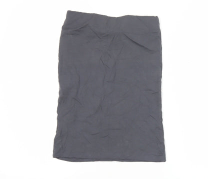 Oasis Women’s Grey Pencil Skirt Size S Stretch Viscose Work Casual