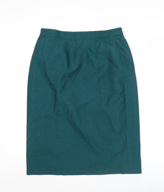 Eastex Womens Green Size 14 Pencil Skirt Lined Workwear Polyester