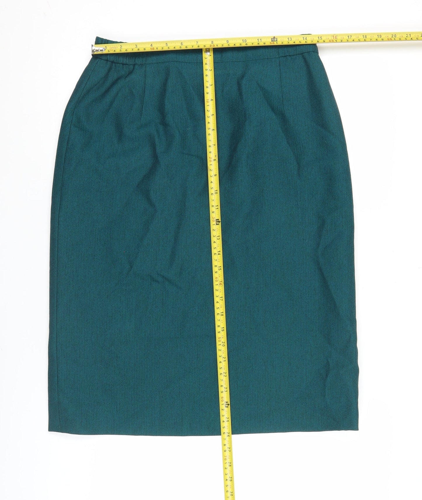 Eastex Womens Green Size 14 Pencil Skirt Lined Workwear Polyester