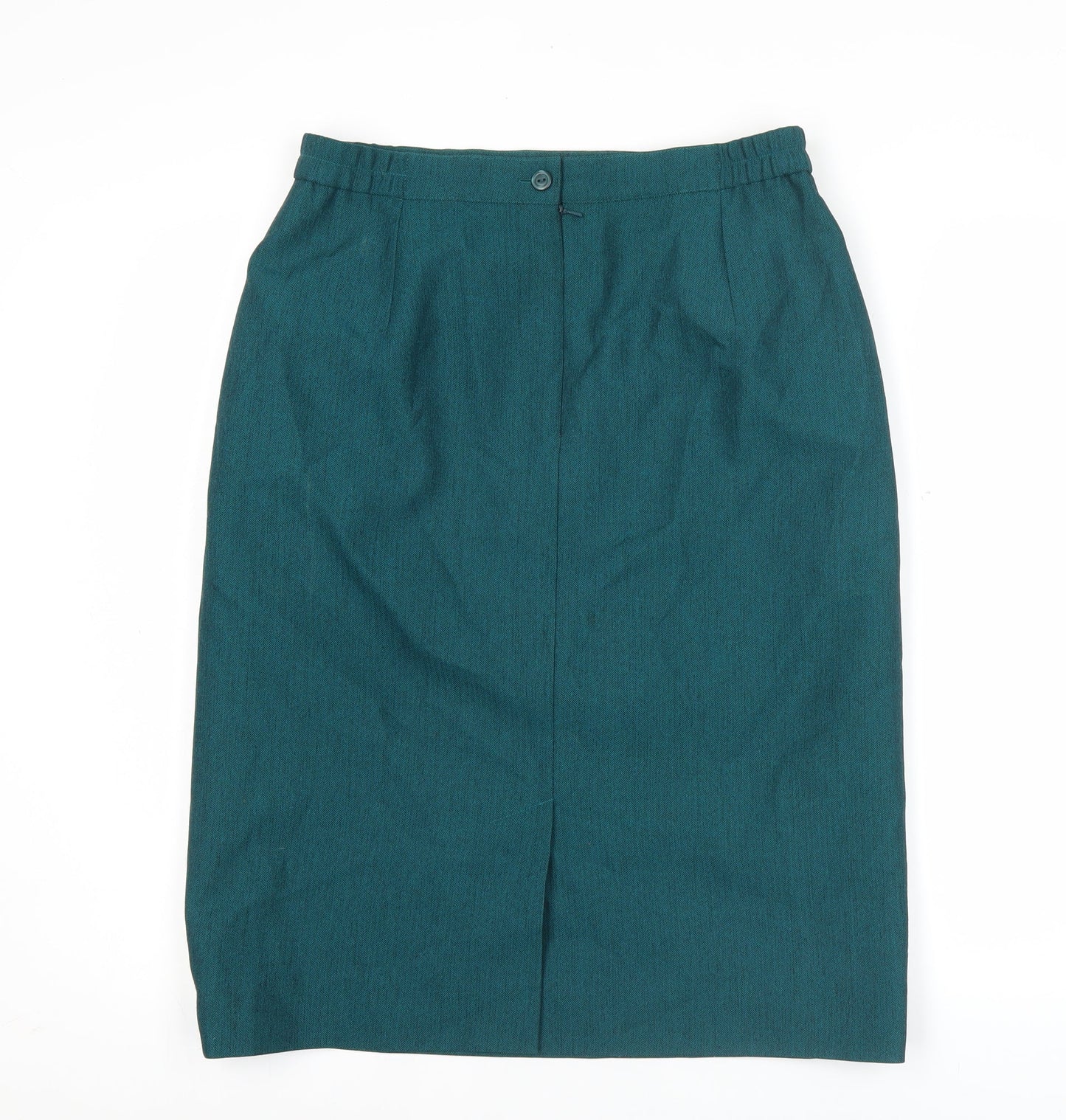 Eastex Womens Green Size 14 Pencil Skirt Lined Workwear Polyester