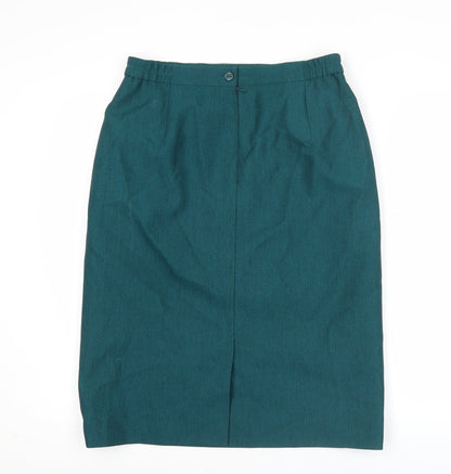 Eastex Womens Green Size 14 Pencil Skirt Lined Workwear Polyester